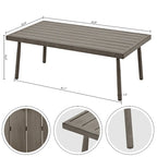 5-Person Aluminum Patio Conversation Set with Webbing Chair Back and Cushions