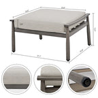 5-Person Aluminum Patio Conversation Set with Webbing Chair Back and Cushions