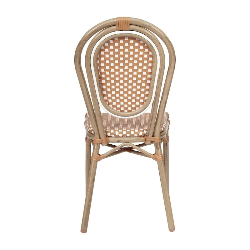 All-Weather Commercial Paris Chair with Black Metal Frame - N/A