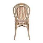 All-Weather Commercial Paris Chair with Black Metal Frame - N/A