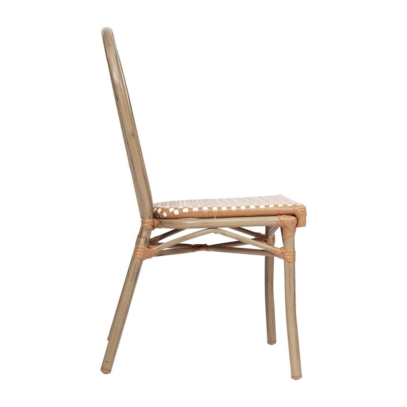 All-Weather Commercial Paris Chair with Black Metal Frame - N/A