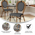 All-Weather Commercial Paris Chair with Black Metal Frame - N/A