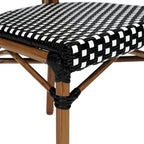 All-Weather Commercial Paris Chair with Black Metal Frame - N/A