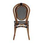 All-Weather Commercial Paris Chair with Black Metal Frame - N/A