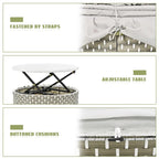 Round Wicker Outdoor Day Bed with Retractable Canopy