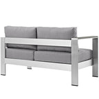 Beach Aluminum Outdoor Patio Left-Arm Loveseat