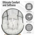 Patio Glider Egg Chair Rocking Egg Chair - Dark Grey