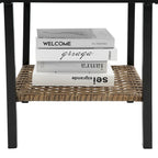 3 PCS Outdoor Rocking Rattan Set with Steel Frame