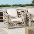 Everly 37.5 Woven Frame Barrel Deep Seating Patio Arm Chair