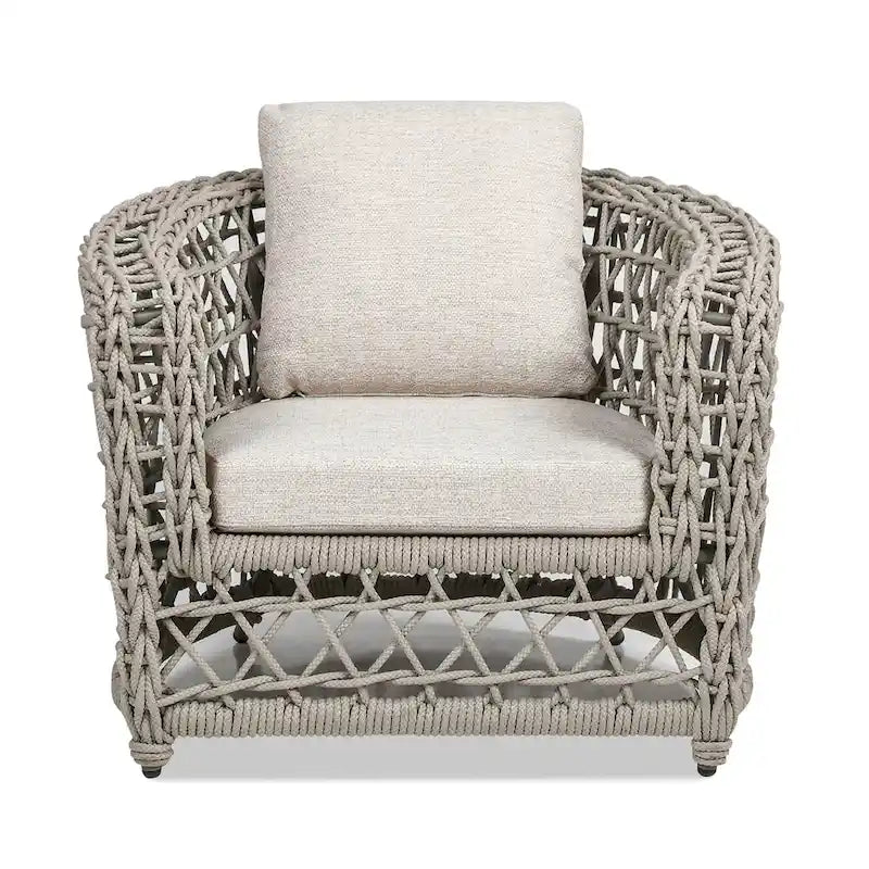 Everly 37.5 Woven Frame Barrel Deep Seating Patio Arm Chair