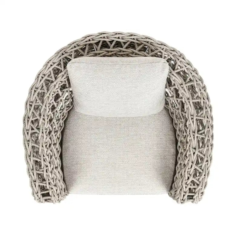 Everly 37.5 Woven Frame Barrel Deep Seating Patio Arm Chair