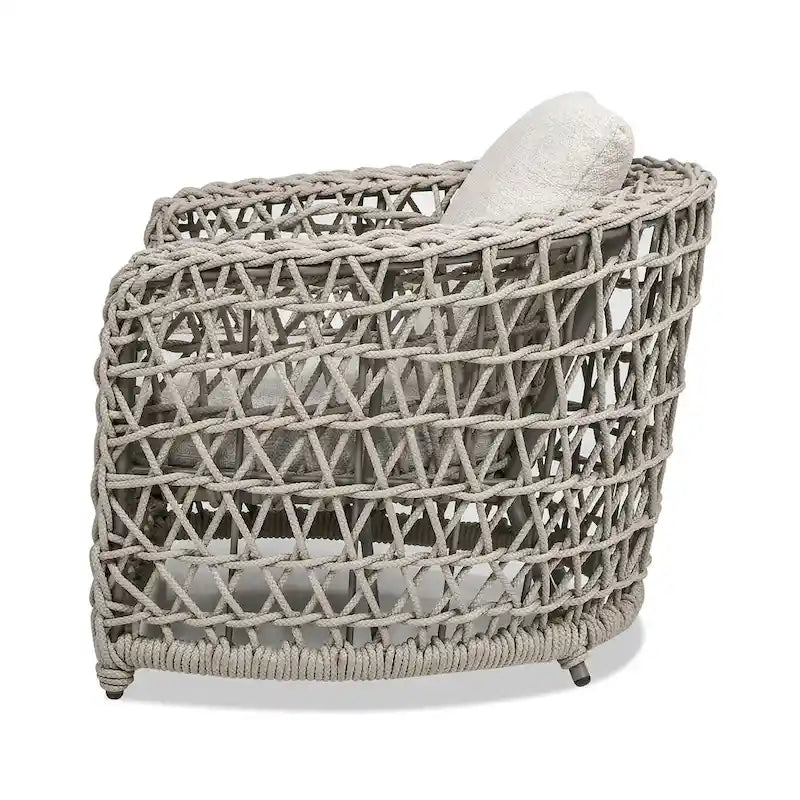 Everly 37.5 Woven Frame Barrel Deep Seating Patio Arm Chair