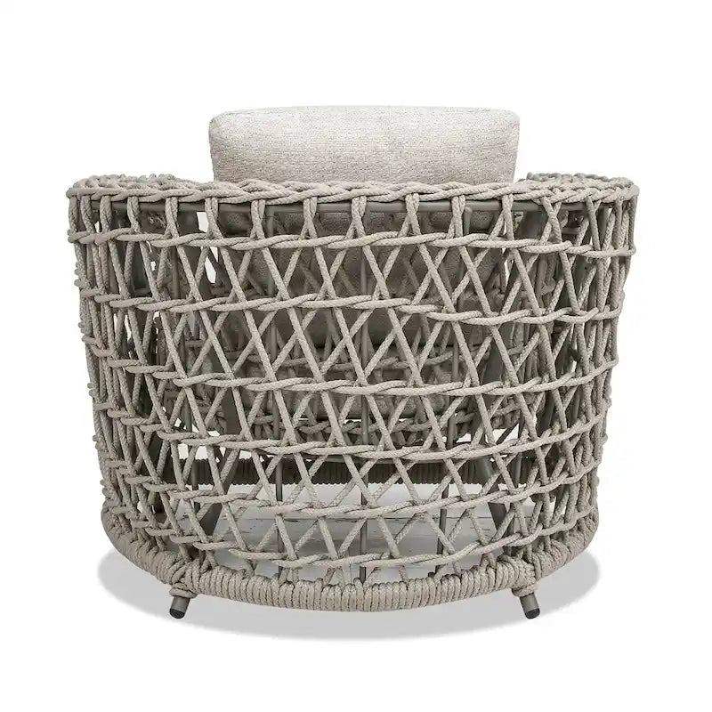 Everly 37.5 Woven Frame Barrel Deep Seating Patio Arm Chair