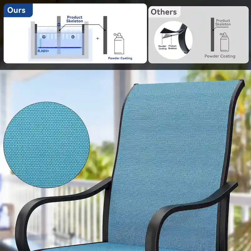 Swivel Outdoor Dining Armchair Patio Chair (Set of 2/4)