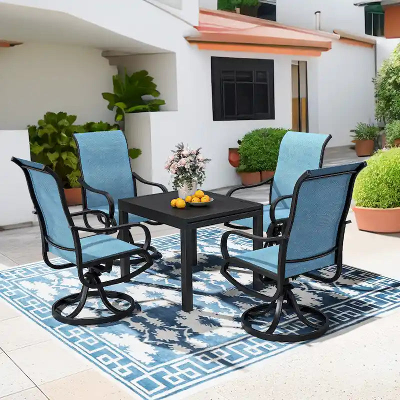 Swivel Outdoor Dining Armchair Patio Chair (Set of 2/4)