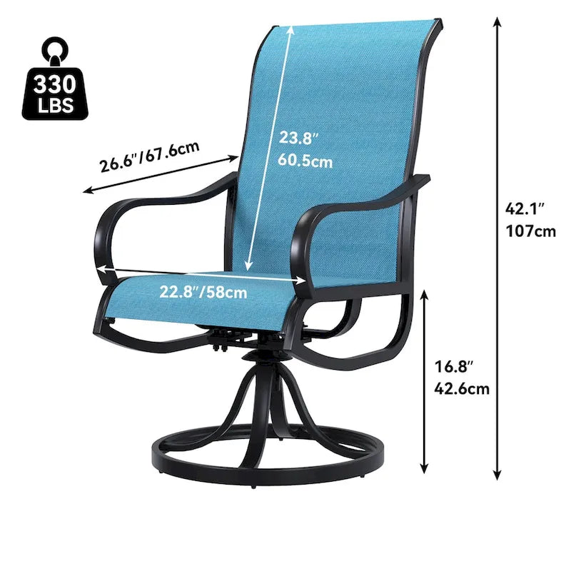 Swivel Outdoor Dining Armchair Patio Chair (Set of 2/4)