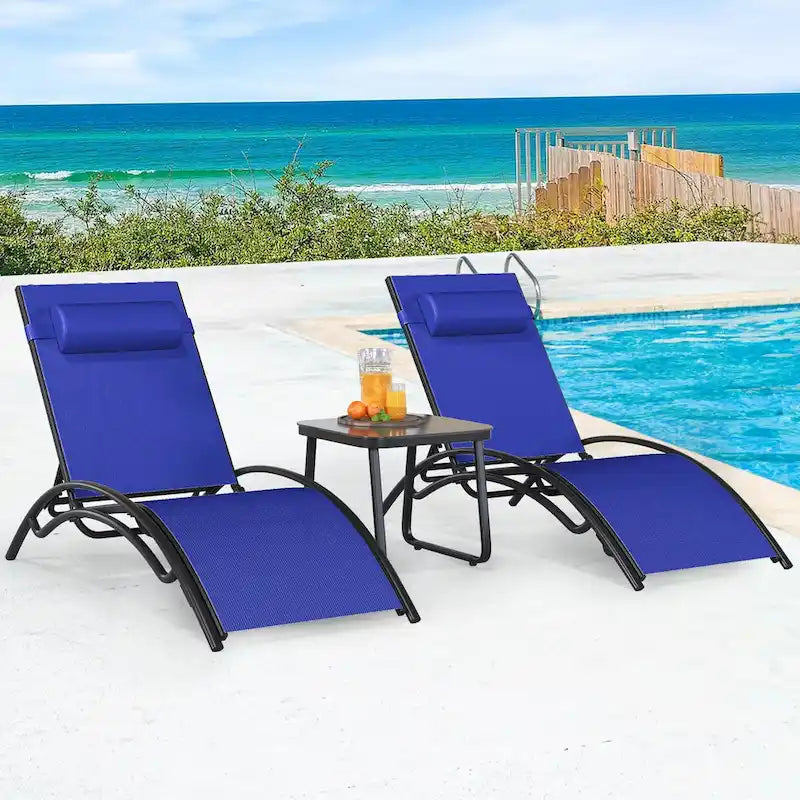 Lounge Chair And Side Table (3-Piece Set) - N/A