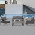 Royalcraft 4 Piece Aluminum Outdoor Patio Furniture Set