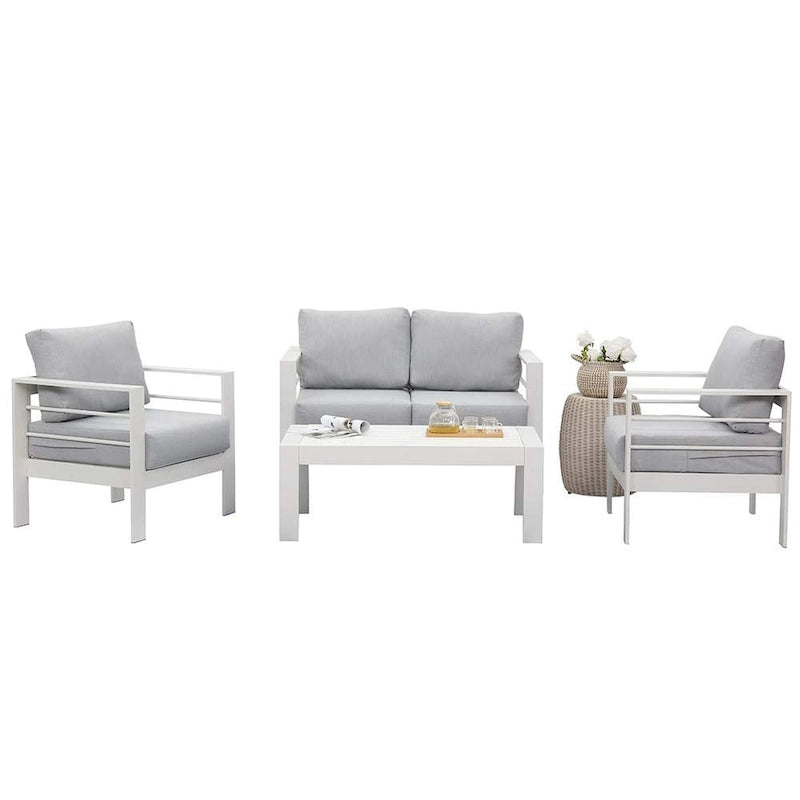 Royalcraft 4 Piece Aluminum Outdoor Patio Furniture Set