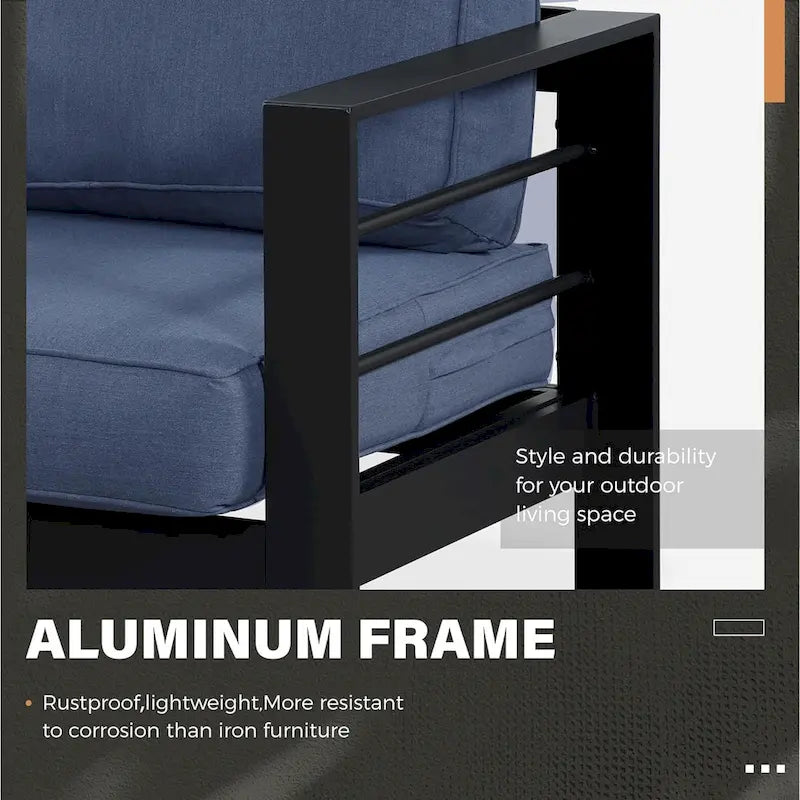 Royalcraft 4 Piece Aluminum Outdoor Patio Furniture Set
