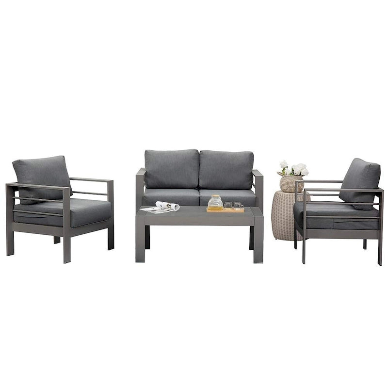 Royalcraft 4 Piece Aluminum Outdoor Patio Furniture Set