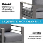 Royalcraft 4 Piece Aluminum Outdoor Patio Furniture Set