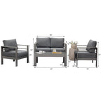 Royalcraft 4 Piece Aluminum Outdoor Patio Furniture Set