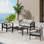 Royalcraft 4 Piece Aluminum Outdoor Patio Furniture Set