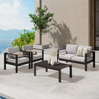 Royalcraft 4 Piece Aluminum Outdoor Patio Furniture Set