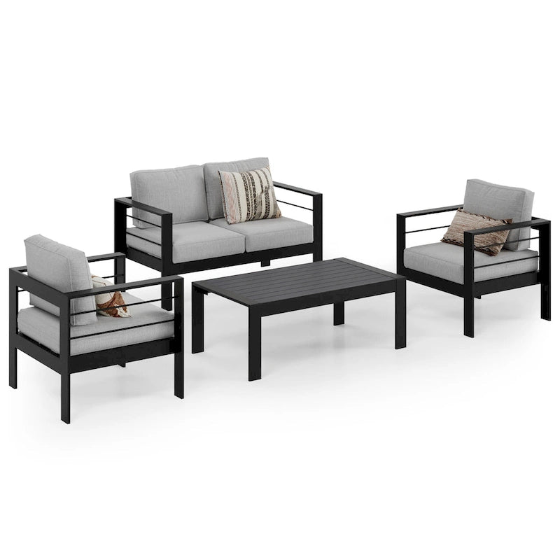 Royalcraft 4 Piece Aluminum Outdoor Patio Furniture Set