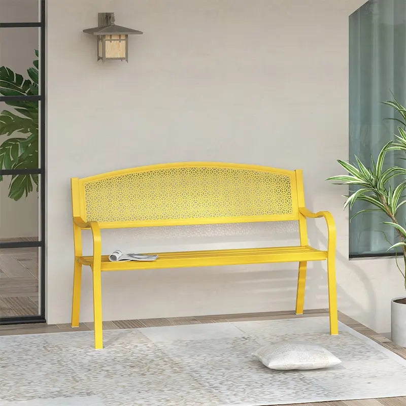 Maypex 2-Person Metal Outdoor Garden Bench