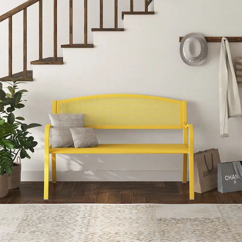 Maypex 2-Person Metal Outdoor Garden Bench