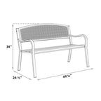 Maypex 2-Person Metal Outdoor Garden Bench