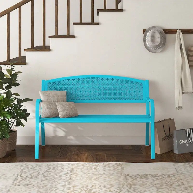 Maypex 2-Person Metal Outdoor Garden Bench