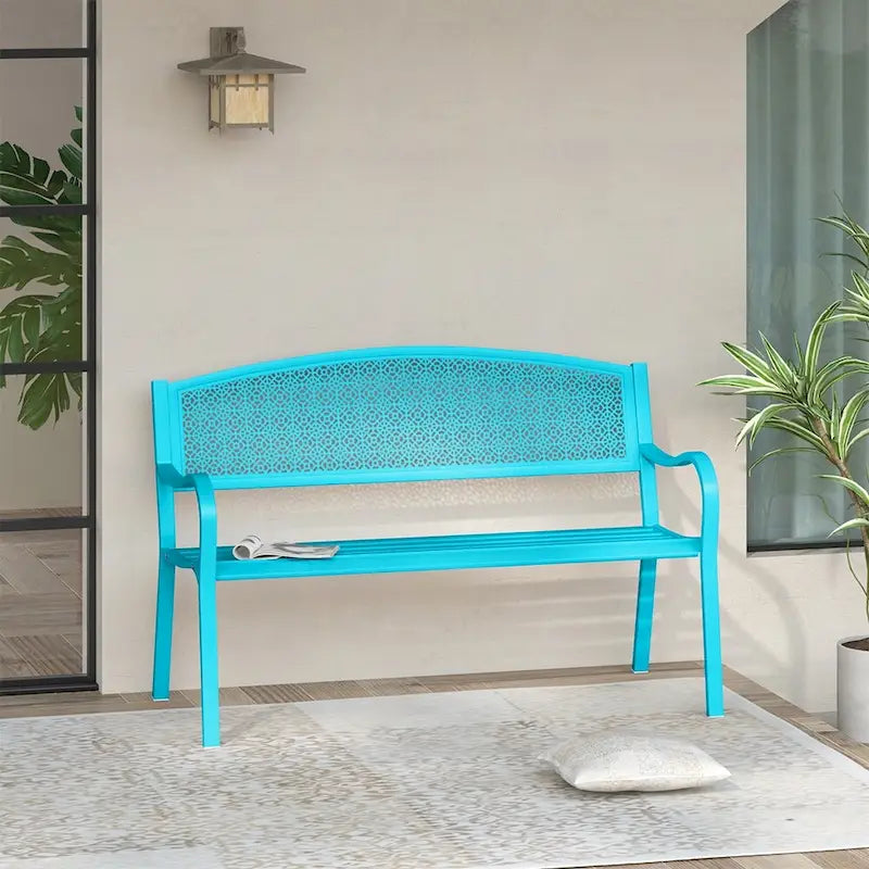 Maypex 2-Person Metal Outdoor Garden Bench