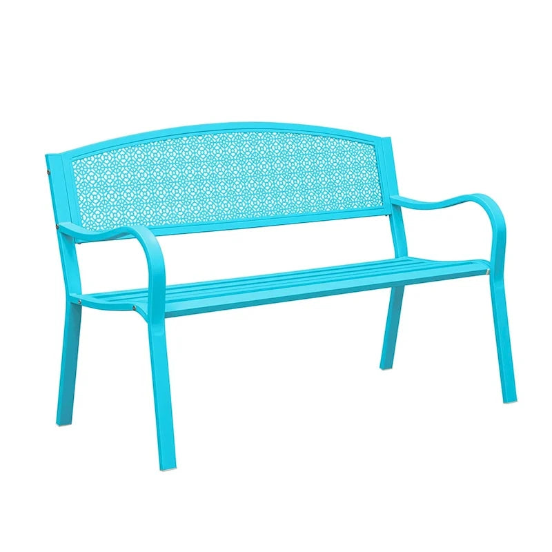 Maypex 2-Person Metal Outdoor Garden Bench
