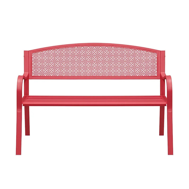 Maypex 2-Person Metal Outdoor Garden Bench