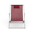 Sunset Modern Lightweight Sling Folding Patio Lounge Chair With Headrest for Outdoor Pool Beach Porch Backyard
