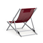 Sunset Modern Lightweight Sling Folding Patio Lounge Chair With Headrest for Outdoor Pool Beach Porch Backyard