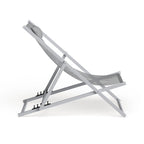 Sunset Modern Lightweight Sling Folding Patio Lounge Chair With Headrest for Outdoor Pool Beach Porch Backyard