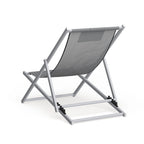 Sunset Modern Lightweight Sling Folding Patio Lounge Chair With Headrest for Outdoor Pool Beach Porch Backyard