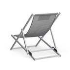 Sunset Modern Lightweight Sling Folding Patio Lounge Chair With Headrest for Outdoor Pool Beach Porch Backyard