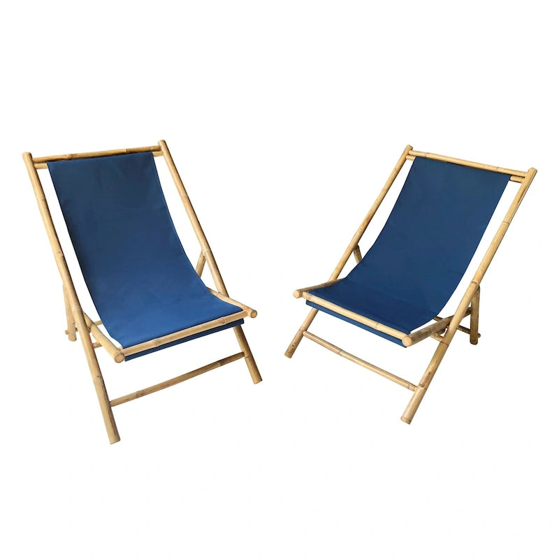 Sakami Folding Bamboo Sling Chairs (Set of 2) by Havenside Home