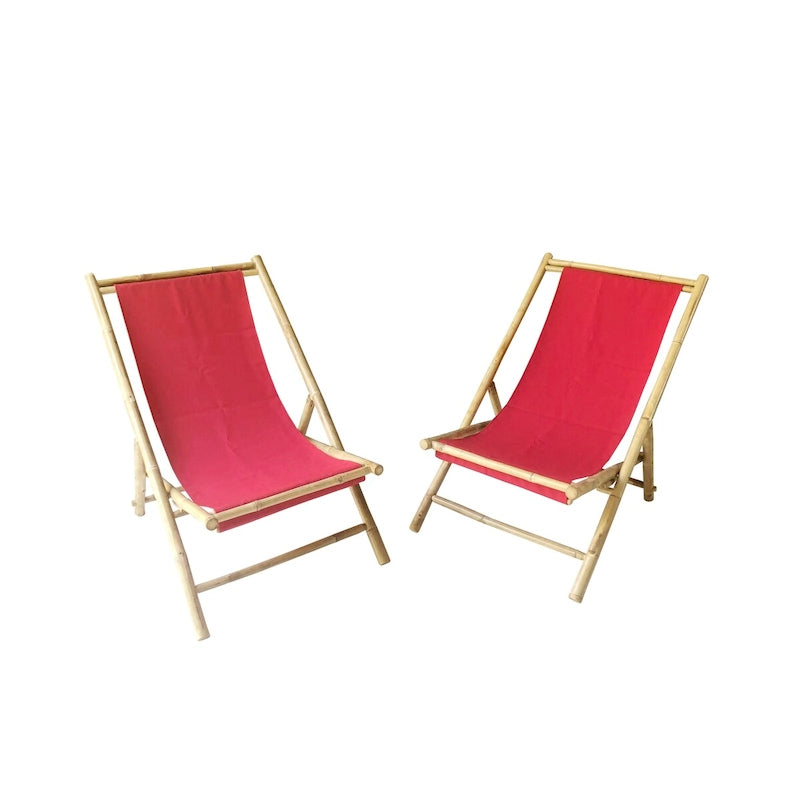 Sakami Folding Bamboo Sling Chairs (Set of 2) by Havenside Home