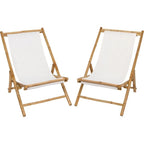Sakami Folding Bamboo Sling Chairs (Set of 2) by Havenside Home