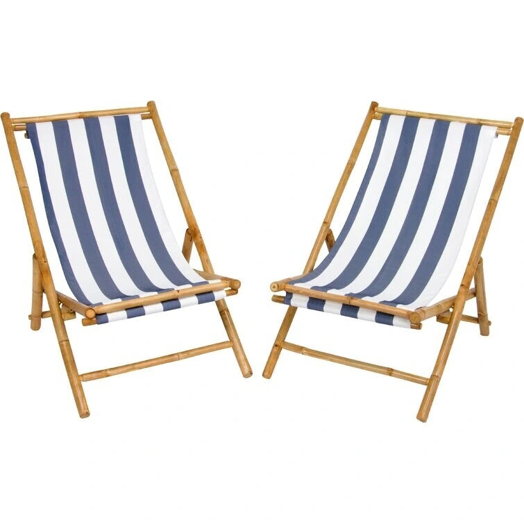 Sakami Folding Bamboo Sling Chairs (Set of 2) by Havenside Home