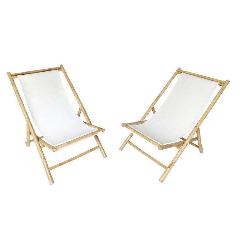 Sakami Folding Bamboo Sling Chairs (Set of 2) by Havenside Home