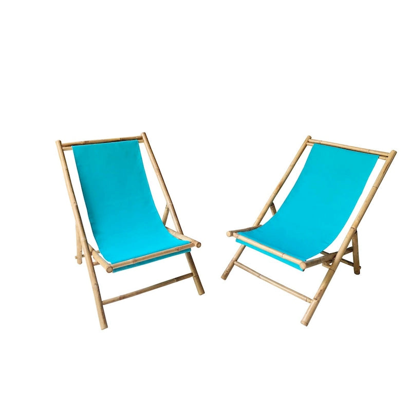 Sakami Folding Bamboo Sling Chairs (Set of 2) by Havenside Home