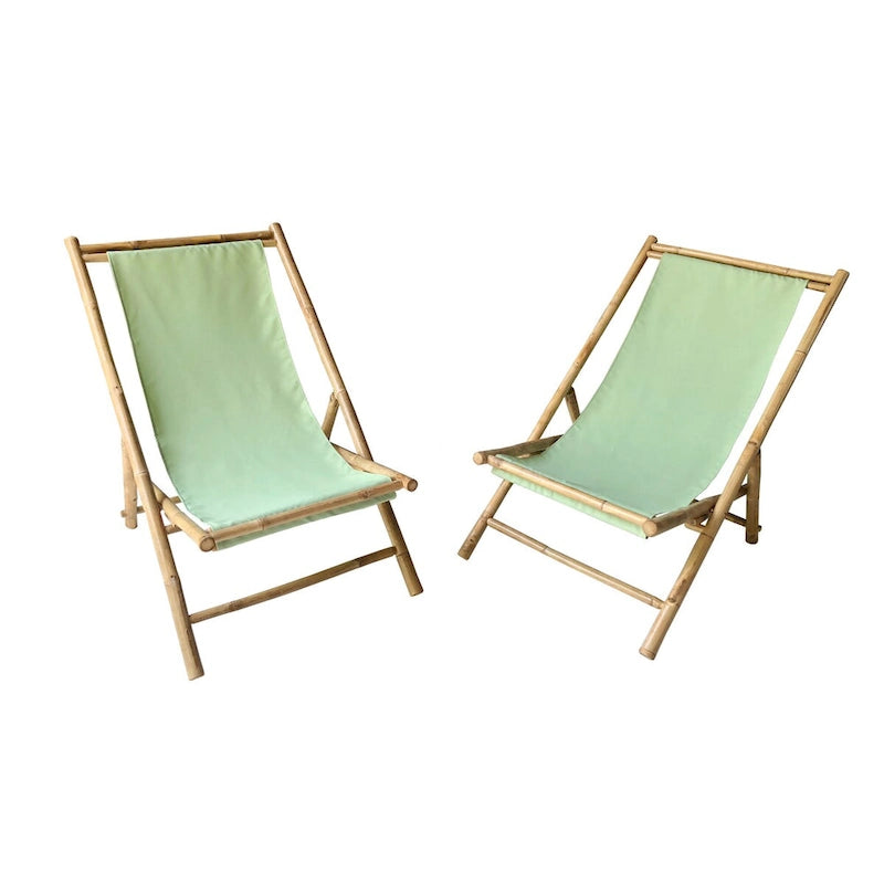 Sakami Folding Bamboo Sling Chairs (Set of 2) by Havenside Home