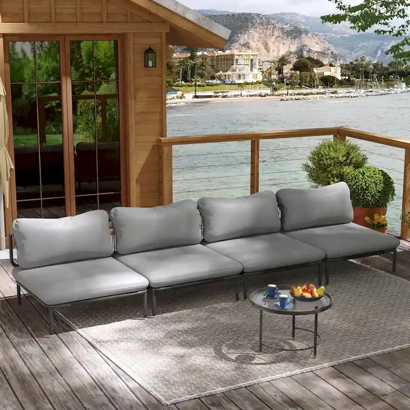 VredHom Outdoor Sectional Sofa Patio Furniture Sets